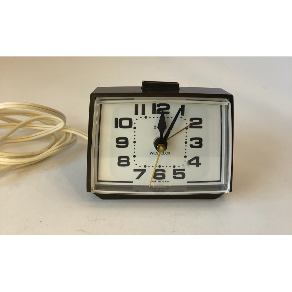 Vintage Westclox Dialite‎ Electric Alarm Clock Model 22212 TESTED WORKING